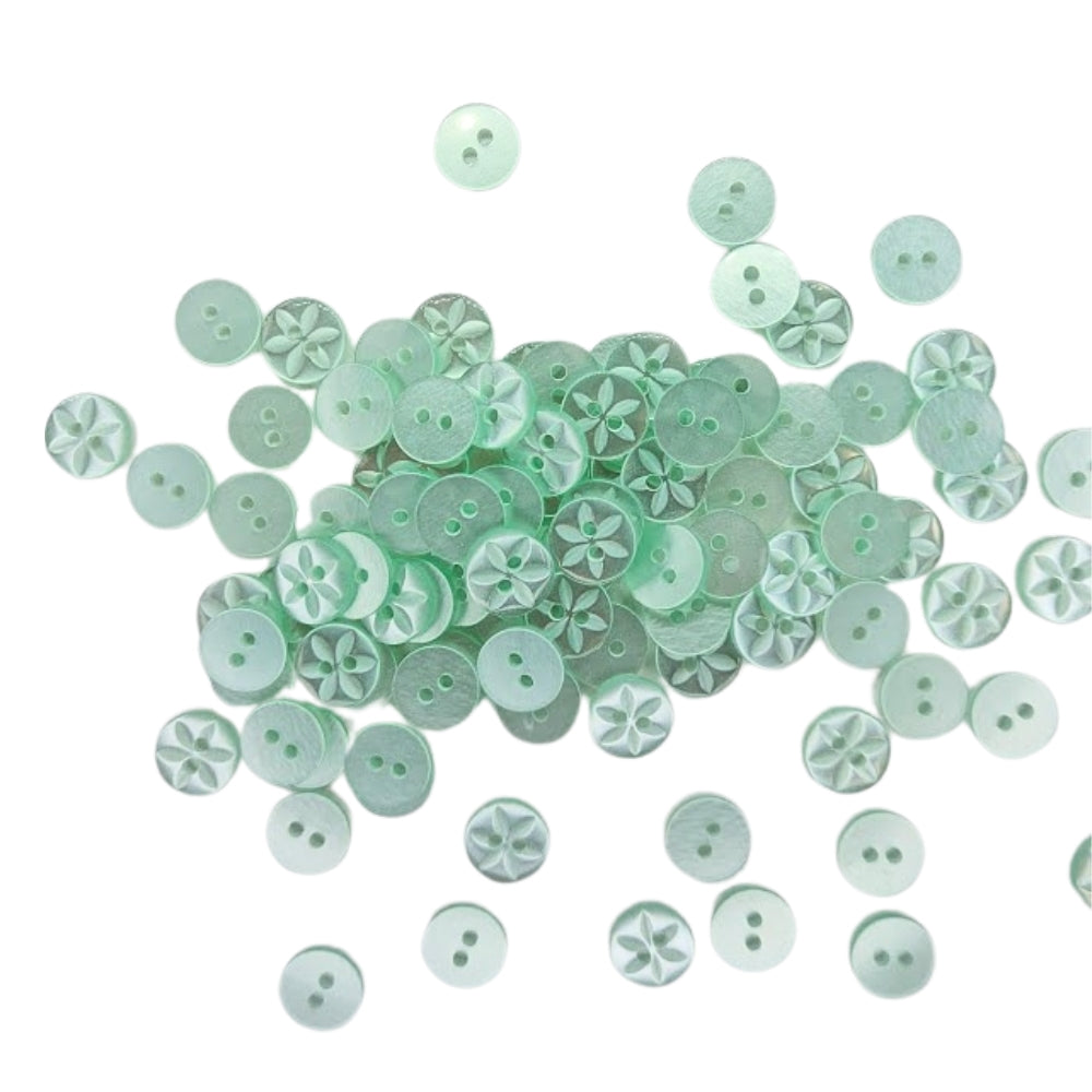 Polyester Star Button - 11mm - Green [LA23.3]