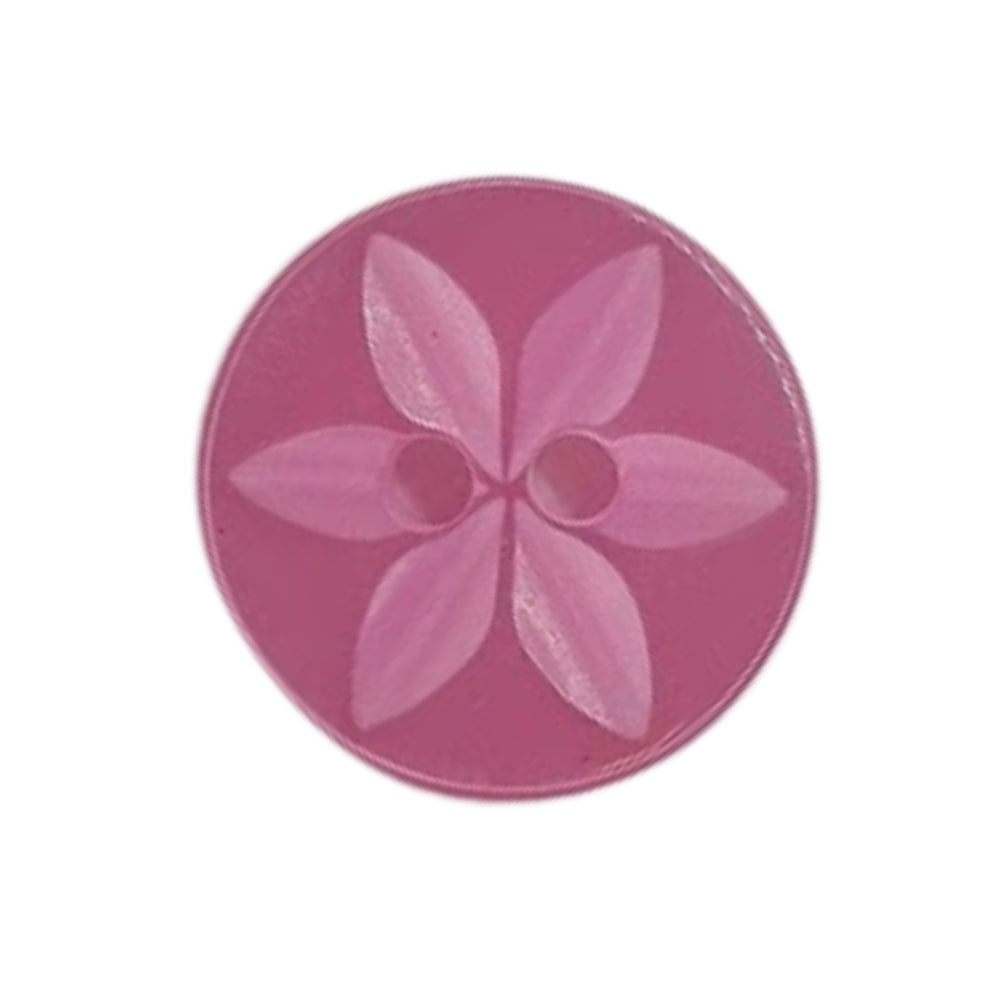 Polyester Star Button - 14mm - Pink [LA24.4]