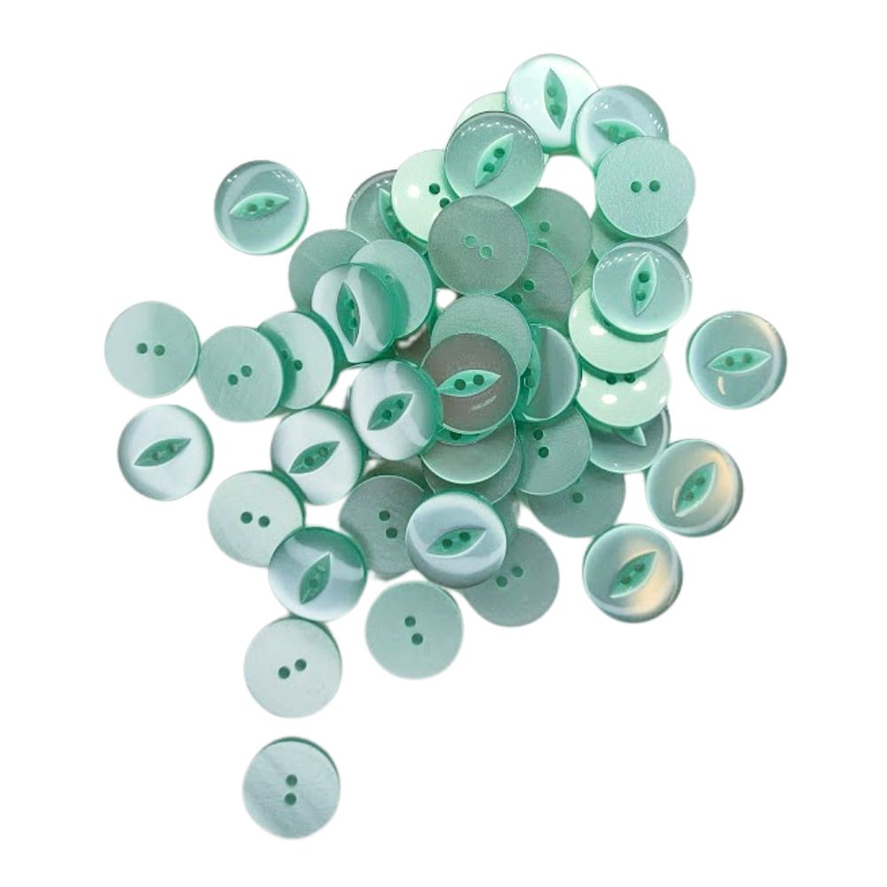 Polyester Fisheye Button - 19mm - Turquoise [LA10.5]