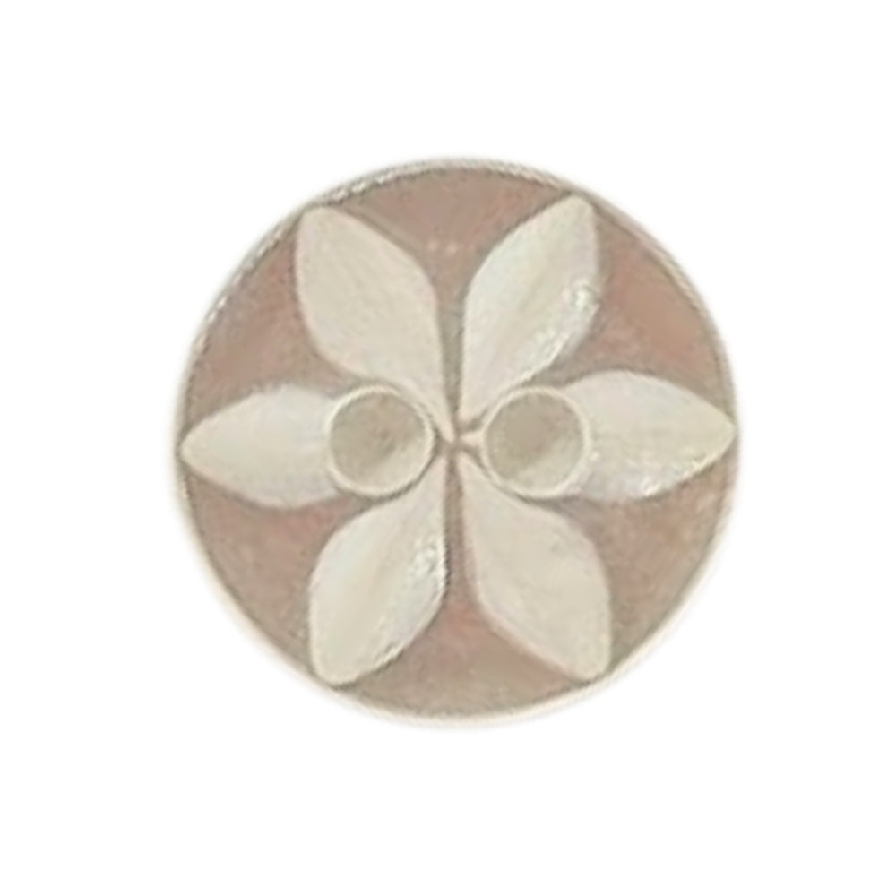 Polyester Star Button - 11mm - Cream [LA6.4]