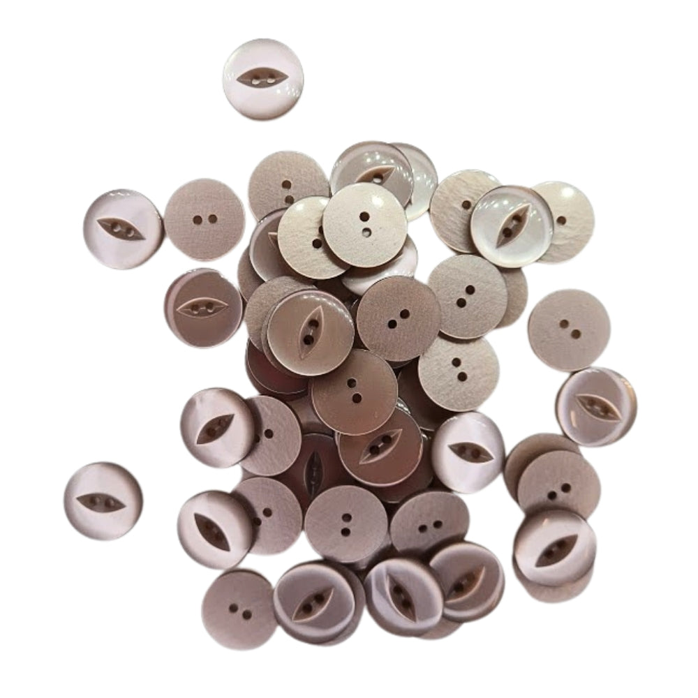 Polyester Fisheye Button - 19mm - Beige [LA14.4]