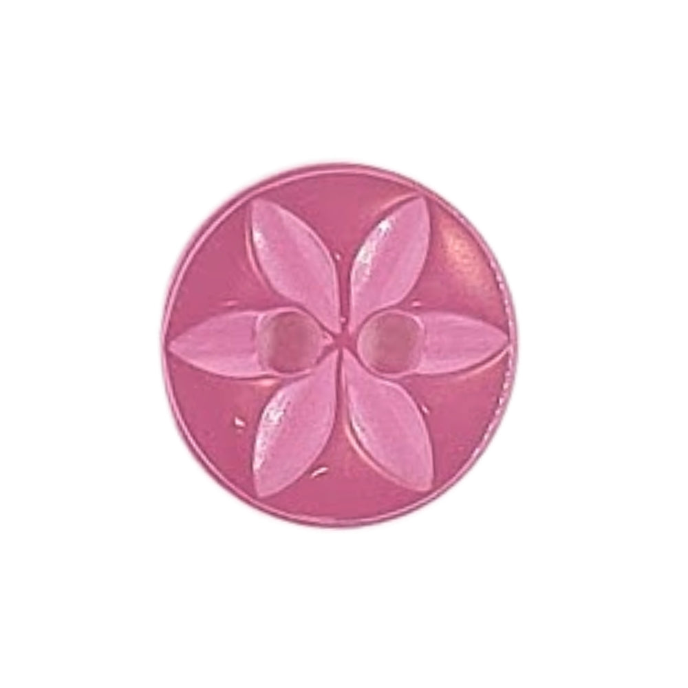 Polyester Star Button - 11mm - Pink [LA23.5]